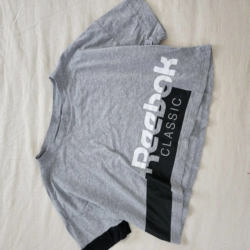 Reebok crop top grey sporty large - Picture 2 of 7